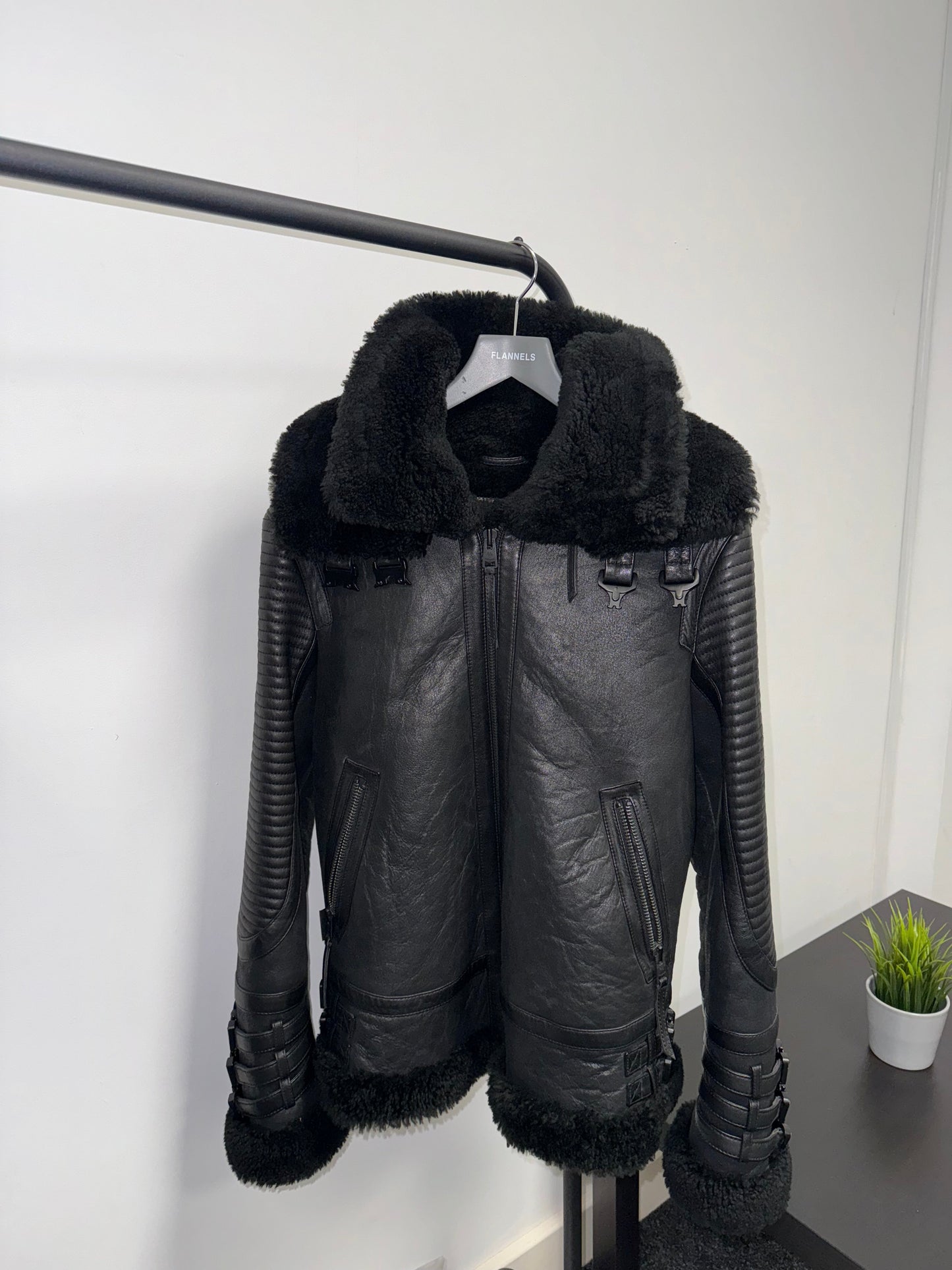 Boda Skins - Women’s Black Shearling Jacket Warrior 2.0