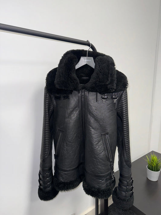 Boda Skins - Women’s Black Shearling Jacket Warrior 2.0